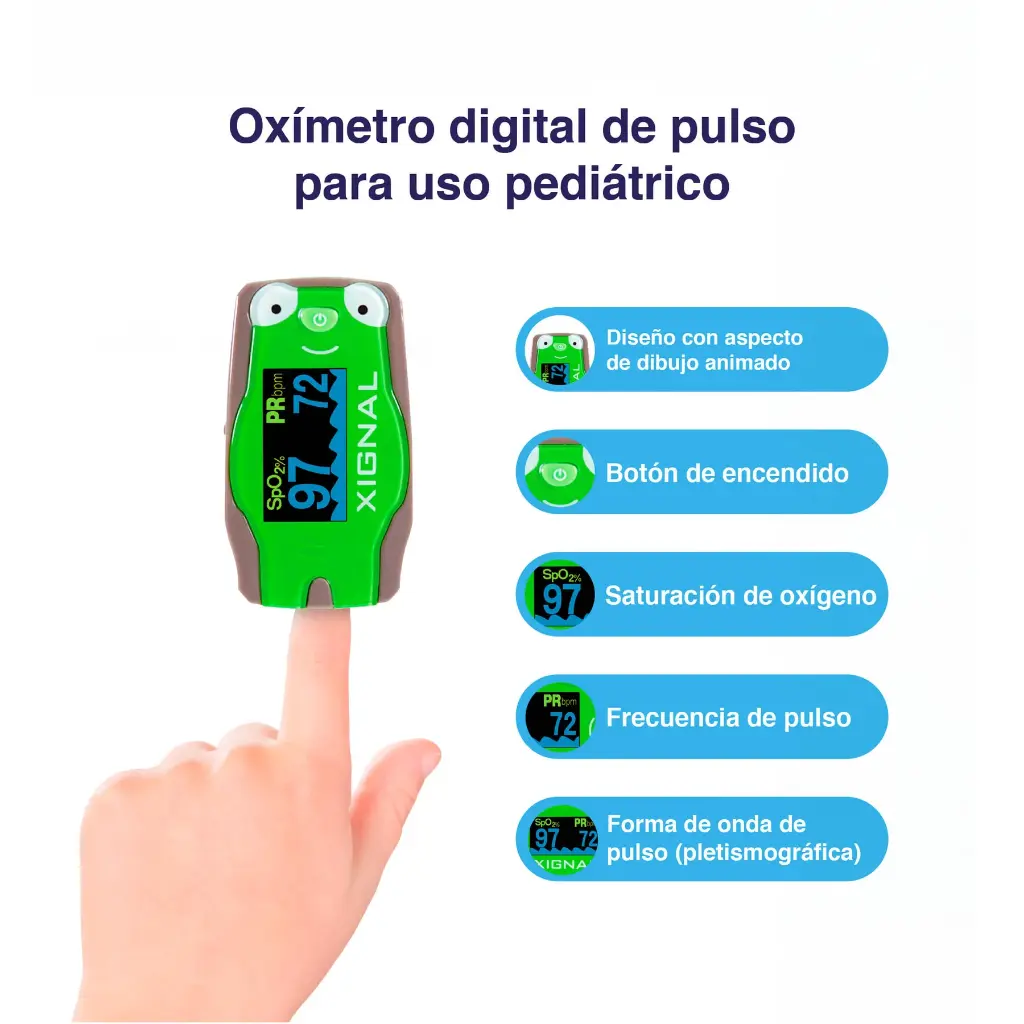 Oxímetro de pulso xignal pediátrico