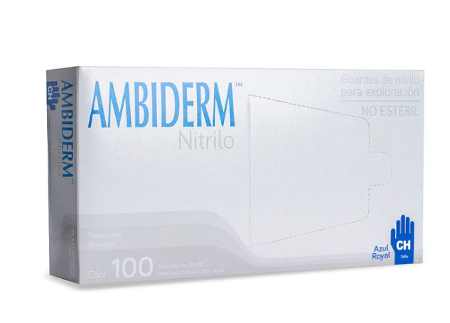 GUANTE NITRILO SOFT AZUL SIN POLVO TEXTURIZADO