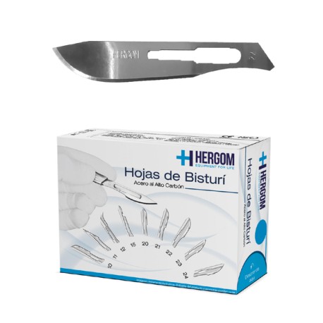 [H-10] HOJA PARA BISTURI ALTO CARBON C/100 MERCY (#10)