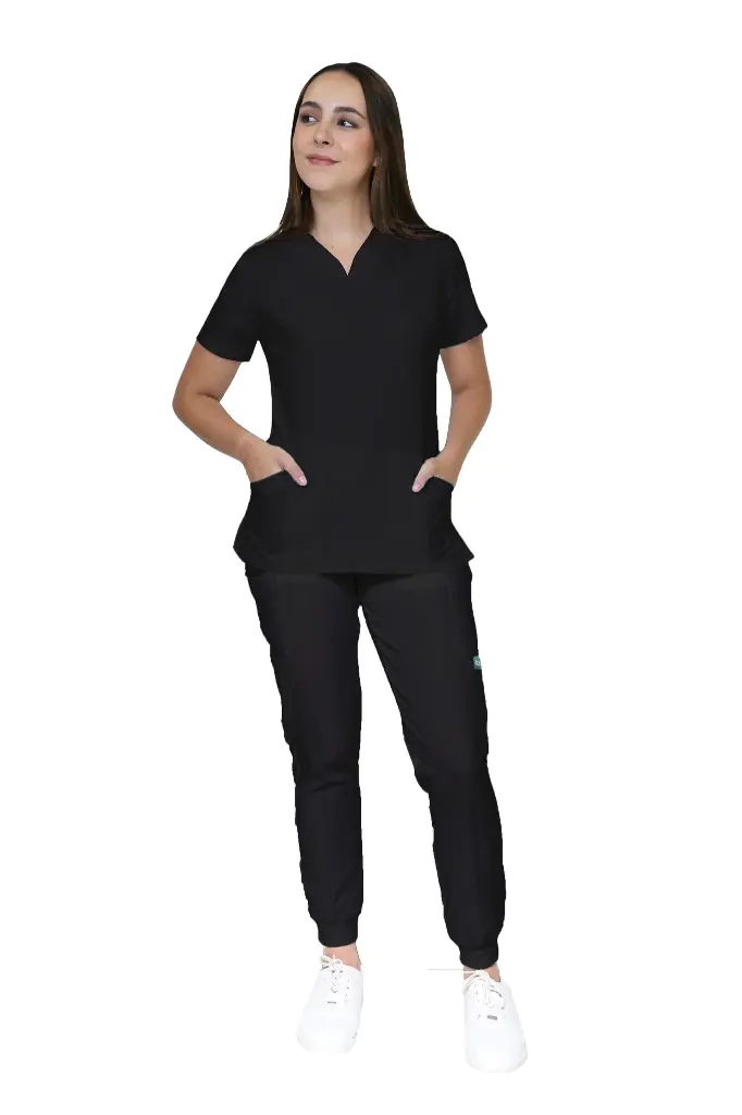 [EV - 24 + EV - 125 - XS - N] CONJUNTO EV-24 KITTY CON PANTALÓN JOGGER DAMA (NEGRO, XS)
