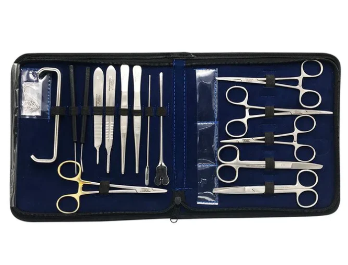 Estuche de disección acero aleman 16 piezas